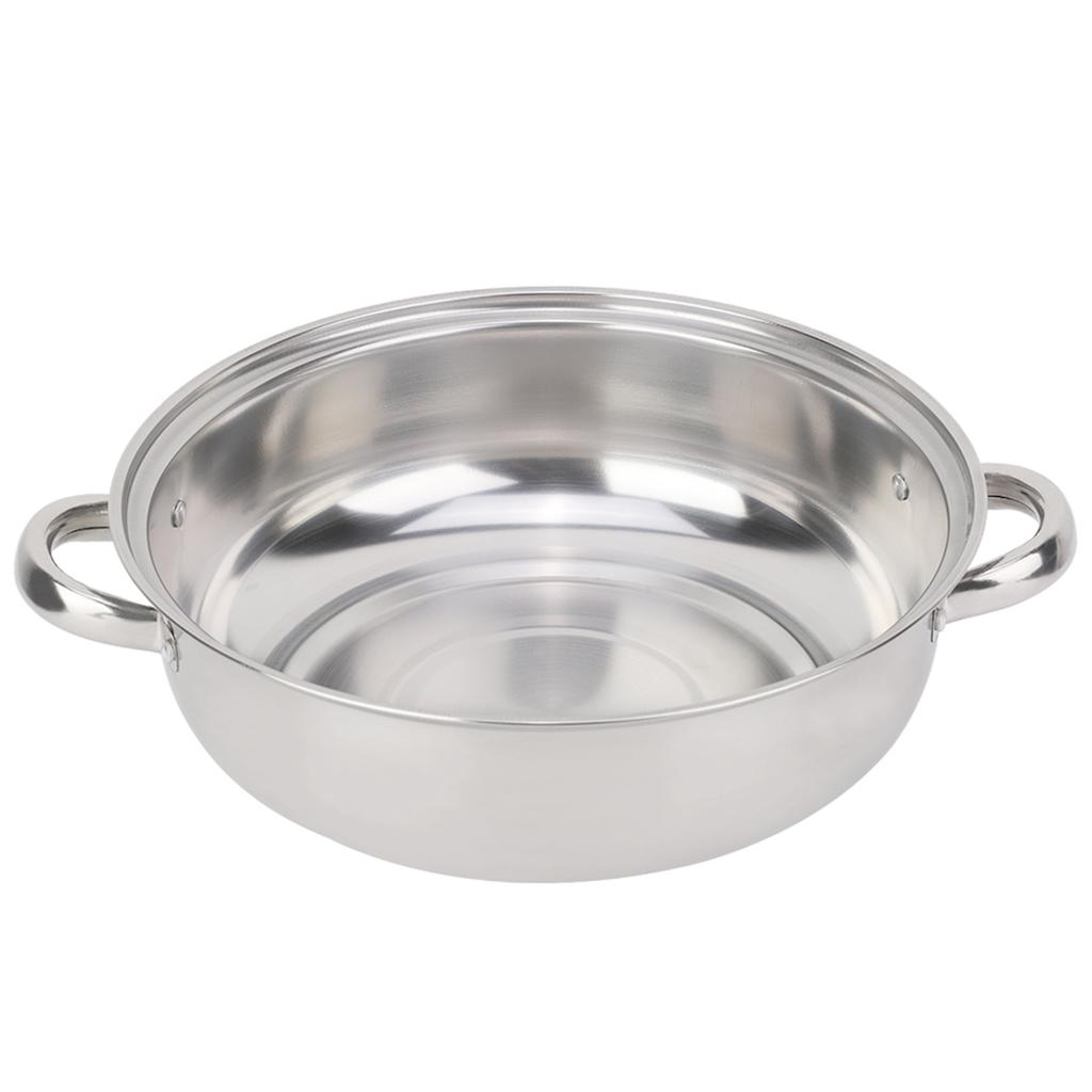 28 см однослойная кастрюля из нержавеющей стали, тушеная в сковороде, пароварка, кухонная утварь, бытовая кулинария