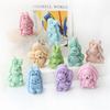 3D Easter Bunny Silicone Candle Mold DIY Rabbit Shape Mousse Cake Dessert Decoration Mold Animal Painting Plaster Doll Gifts