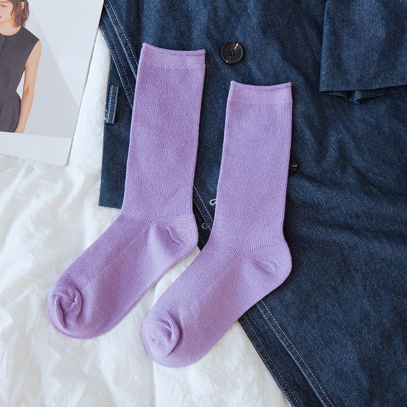 Новое поступление, женские хлопковые свободные носки в стиле ретро, зимние корейские дизайнерские рождественские носки в трубке