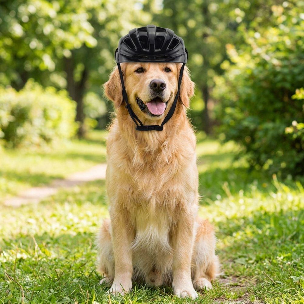 Adjustable Strap Pet Helmet Nylon Strap Dog Motorcycle Hat New Dog Safety Helmet Pet Headwear