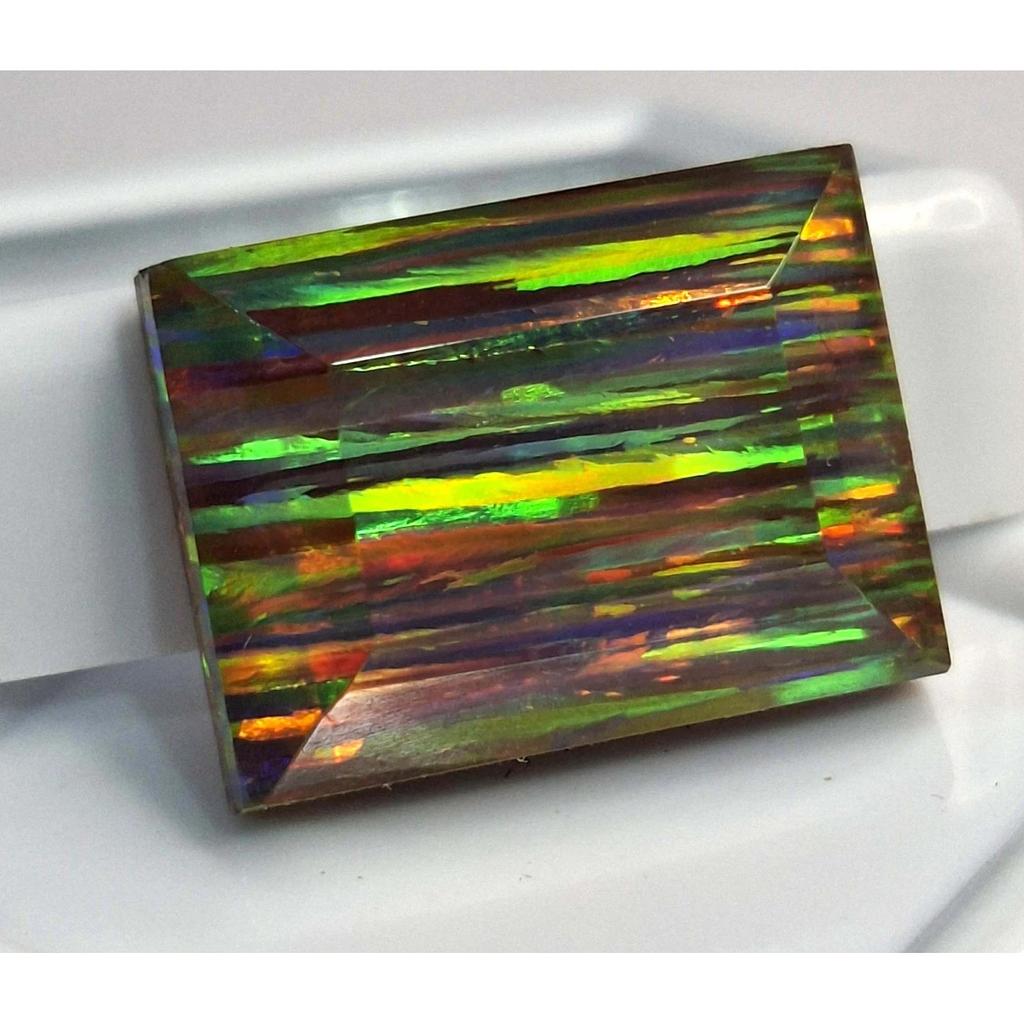 Certified Natural Fire Opal Baguette Cut 11-13 Ct Beautiful Loose Gemstone