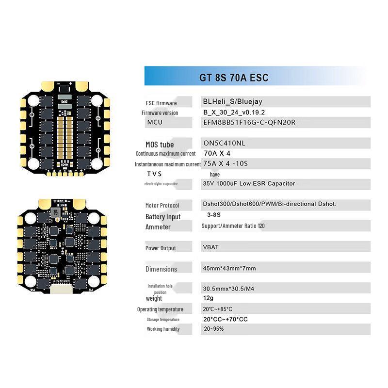DAKEFPV 4-in-1 Brushless ESC Flight Tower