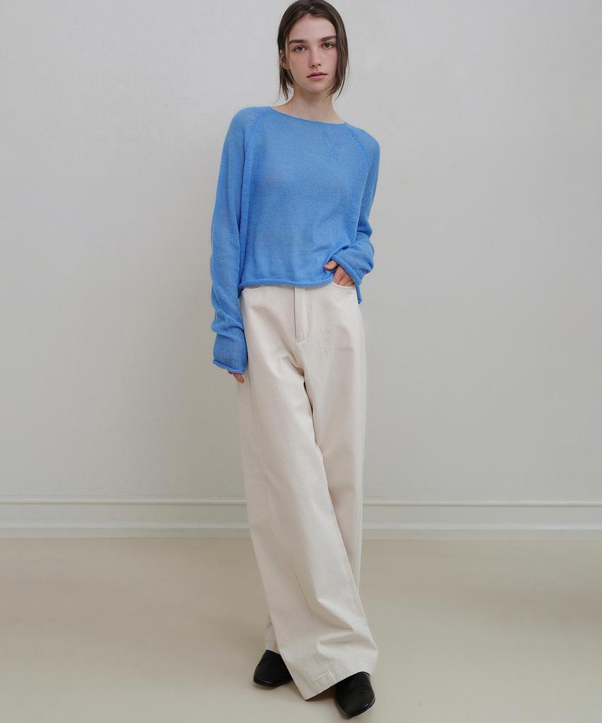 ANDNEEDS Den Wide Cotton Pants (Cream)