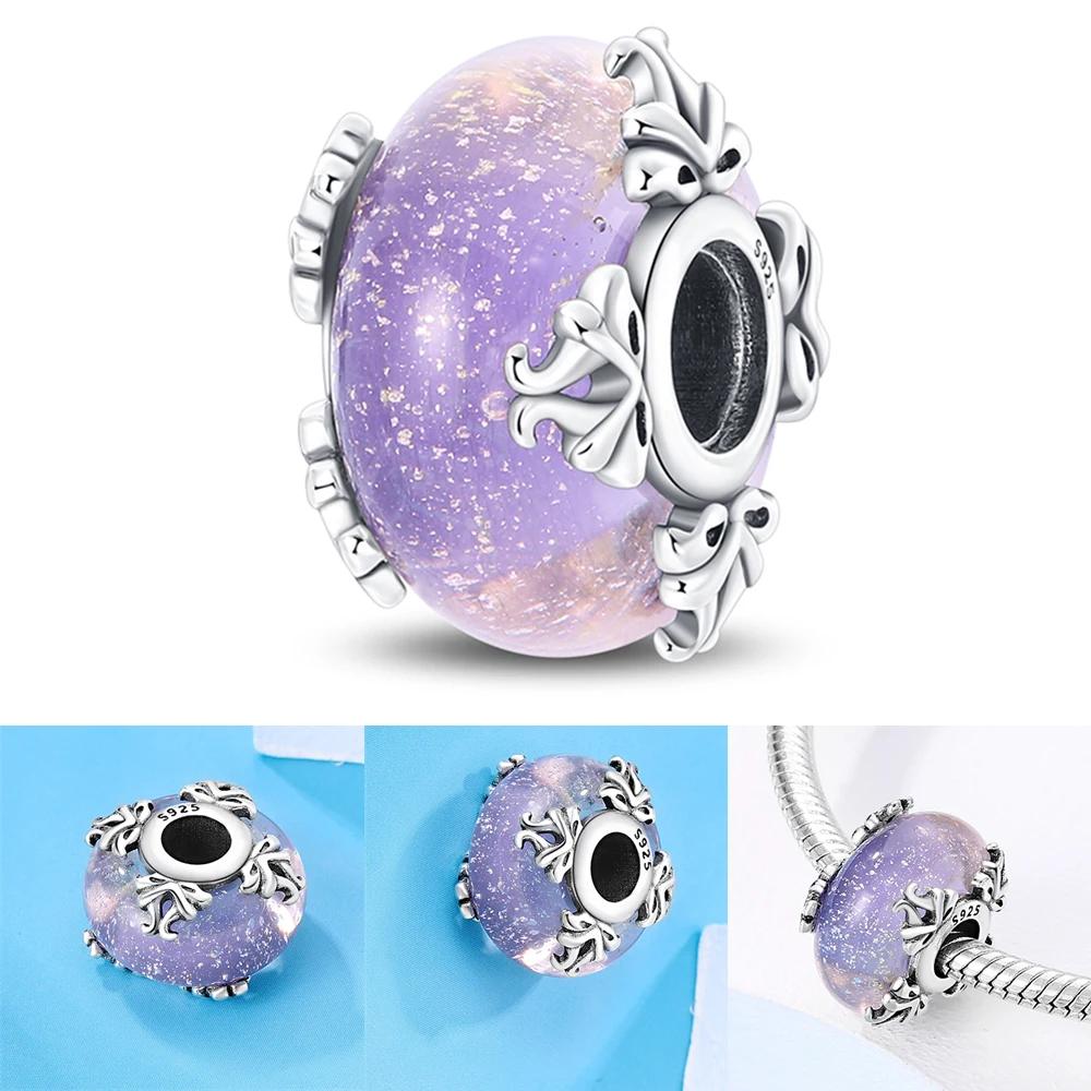 Новый Медный Красочный Цветок Муранское Стекло Шарм Подходит Оригинальный Браслет Ожерелье Сердце Муранское Стекло Сделай Сам Изысканные Ювелирные Изделия