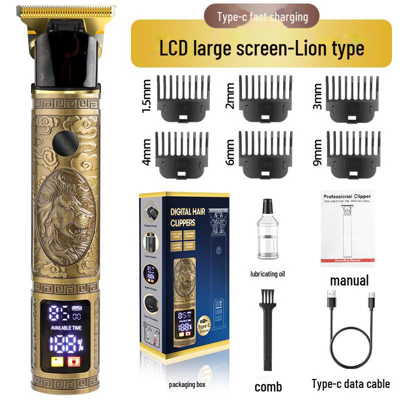 Ретро многофункциональная портативная машинка для стрижки волос TYPE-C с быстрой зарядкой