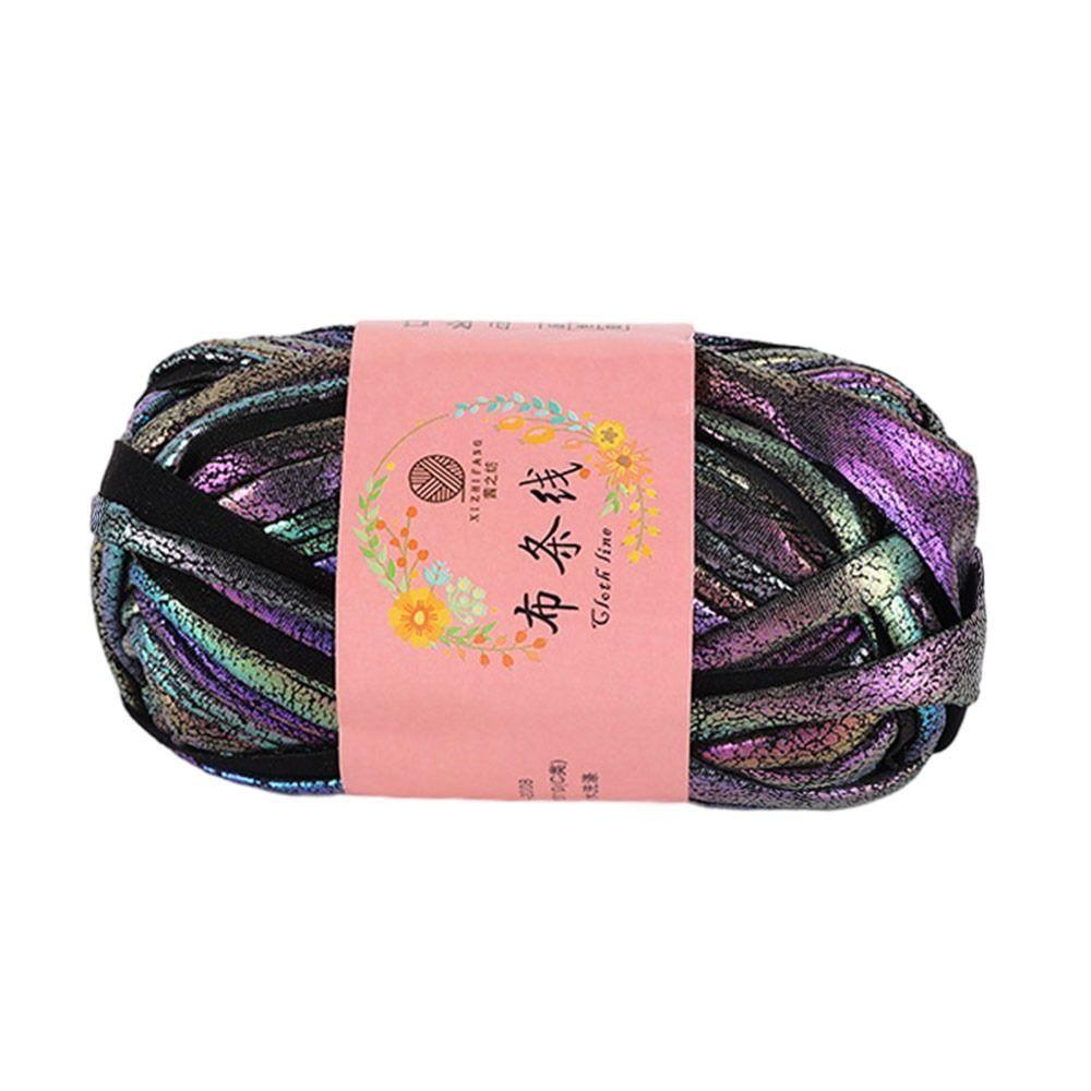 100g Shiny Crochet Yarn Imitation Leather DIY Hand Knitting Universal Yarn Ball For Cushion