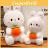 Cute Rabbit Plush Doll With Embracing Persimmon Decorations For Gift Kids