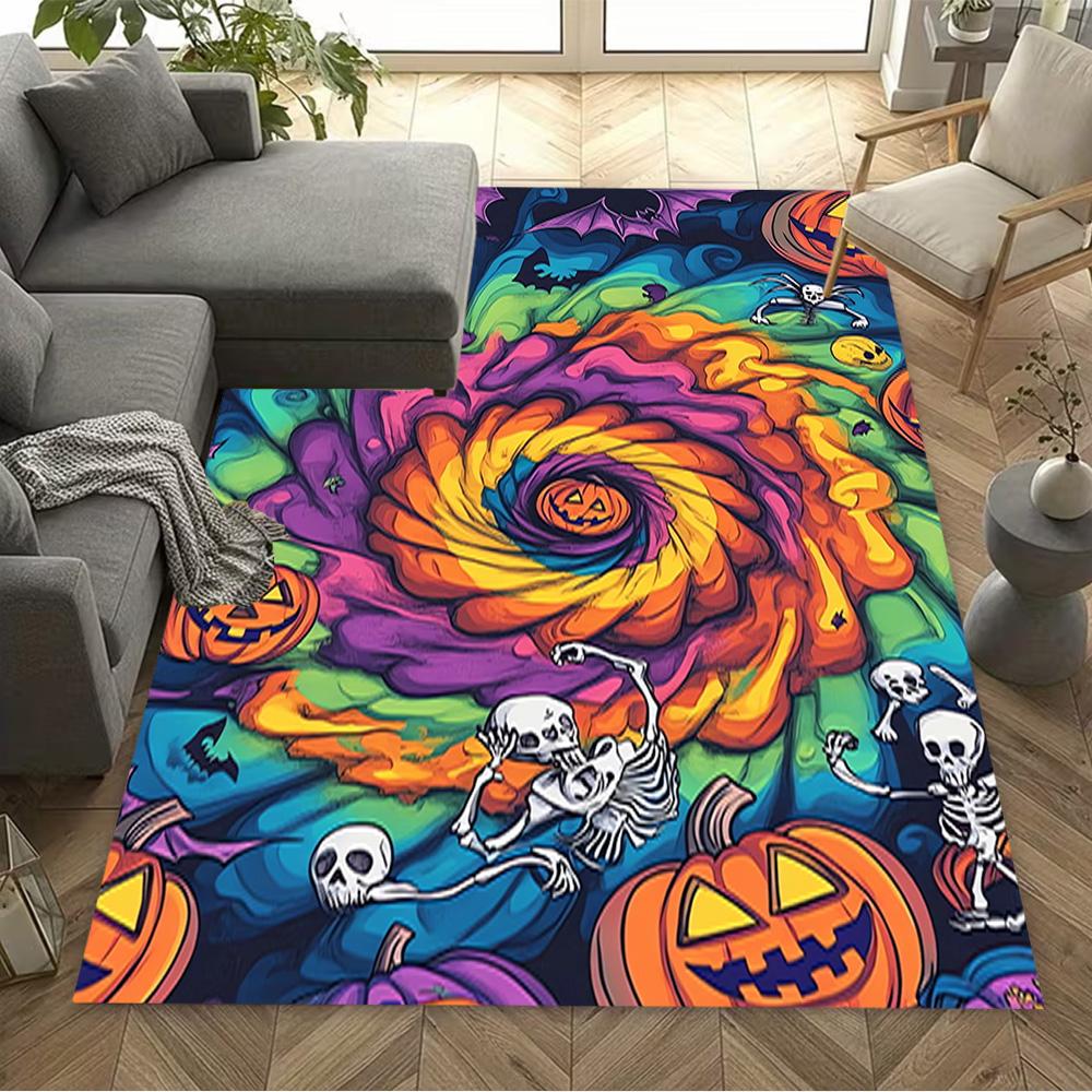 1pc halloween design rug non slip carpet home decor gift living room bedroom