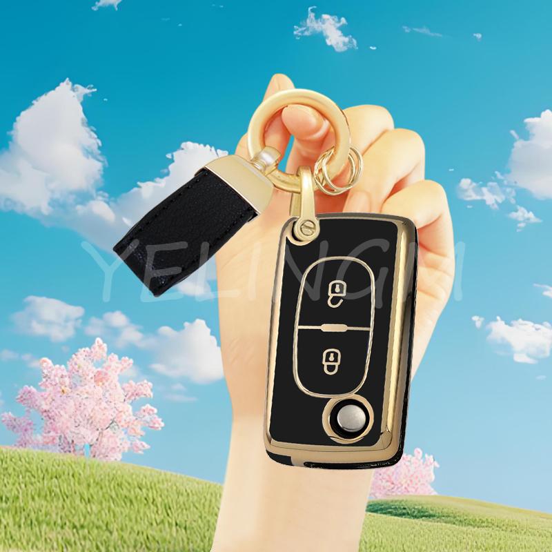 2 3-кнопочный чехол-футляр из ТПУ для ключа Peugeot Partner Tepee 207 307 308 407 Для Citroen C-Crosser C3 C4 Picasso Berlingo Держатель чехла