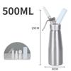 250/500/1000ml Reusable Baking Cream Gun Stainless Steel Cream Foamer Stainless Steel Cream Inlaid Vase Nitrogen Siphon Bottle