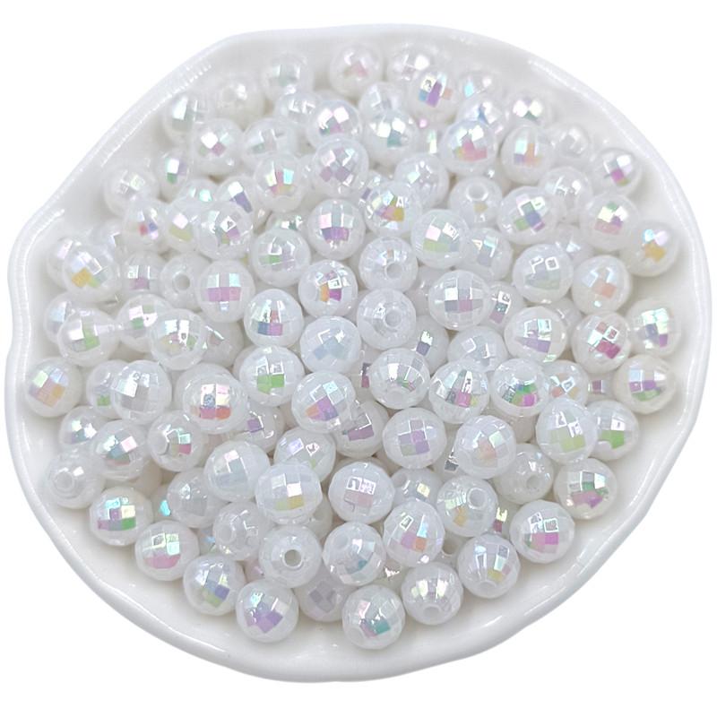 Товары для вечеринки Свободные бусины AB Яркие цвета Модные креативные изделия для изготовления браслетов и ожерелий 6 мм Акриловые многогранные шариковые бусины ярких цветов 50 шт.