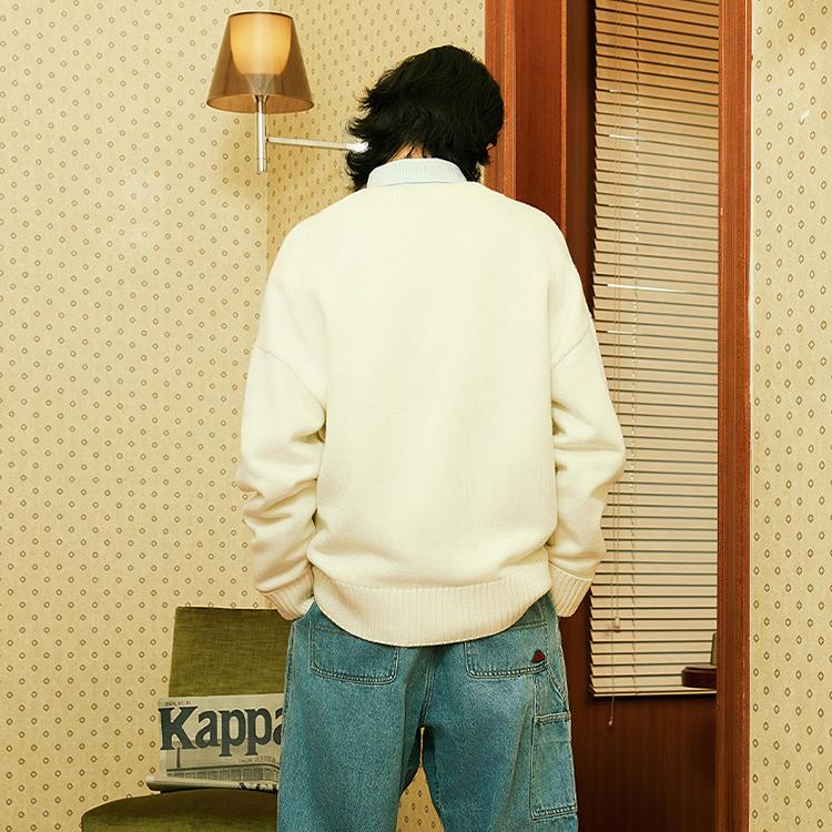 Kappa Sweaters Unisex V-neck Moderate Other K0EW2LK39-1