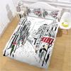 3D Grey City Streets Pattern Duvet Cover Collection Cute Cat Pattern Bedding Collection Polyester Quilt Cover King Twin Single Size Home
