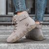 Женские высокие плюшевые повседневные кроссовки, зимние ботинки, кожаная обувь ручной работы, ботильоны