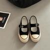 Модная универсальная обувь на толстой подошве, дышащая и легкая, студенческая повседневная обувь, женская летняя, с чувством дизайна, одинарная обувь с пряжкой.