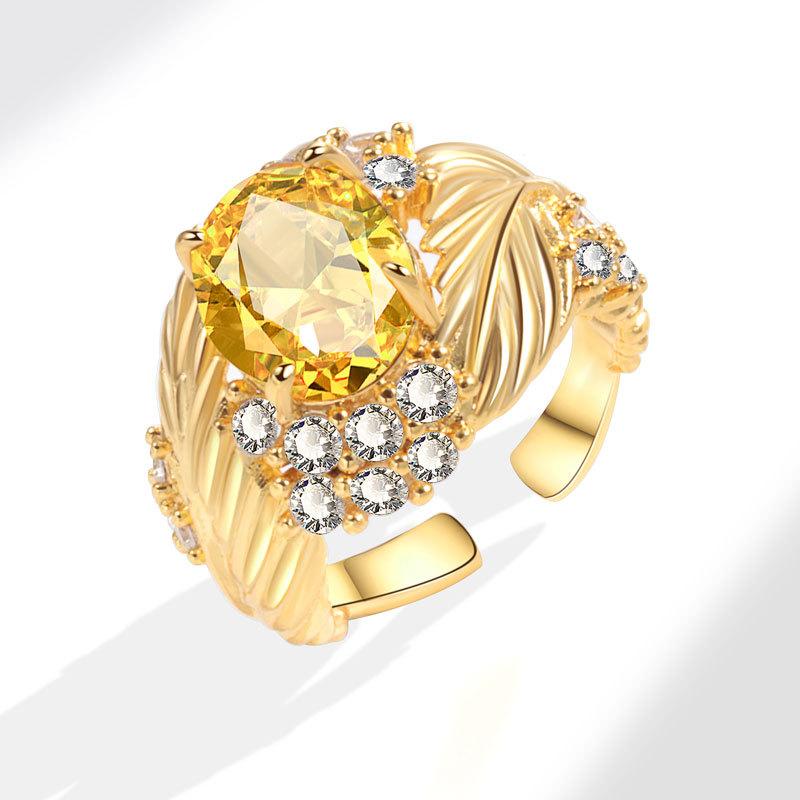 Женское персонализированное кольцо на палец с цирконием, кольца для женщин, обручальное кольцо из медного сплава золотого цвета, модные украшения на удачу, подарок, регулируемые женские кольца