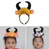 Набор аксессуаров для косплея животных 3 шт. Костюмный набор Ободок с коровьими ушками Галстук-бабочка Плюшевый хвост Косплей-вечеринка