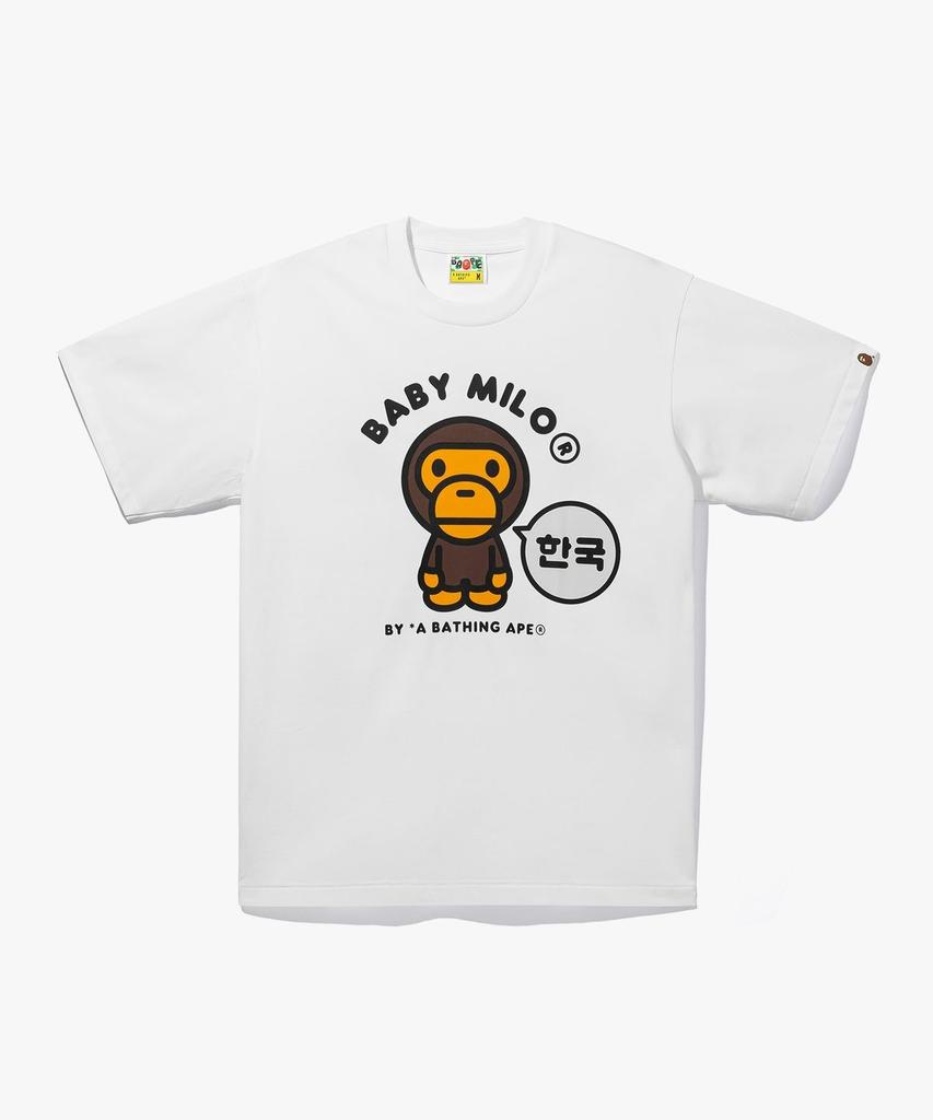Корейская футболка Beipeu Baby Milo College свободного кроя (M) белый