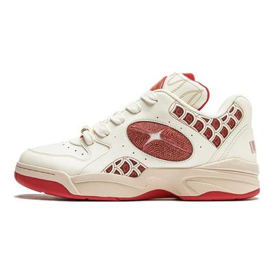 Li Ning Shooting Star универсальные удобные простые нескользящие низкие повседневные туфли унисекс светло-красные AZGU025-3