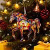 Лошадь Акриловый Ловец Солнца Красочная Лошадь Украшение на Рождественскую Елку Конный Подарок Женщинам для Любителей Лошадей