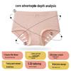 Yiershuang Women's Mid-Waist Silk Crotch Antibacterial Briefs 3-Pack