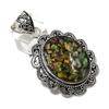 Подвеска из стерлингового серебра 925 пробы с натуральным эфиопским опалом ручной работы 2,25 дюйма L5m74
