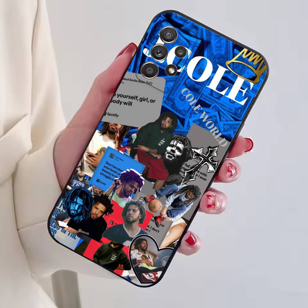 Pop J-J.Cole World Phone Case Black Silicone Soft For Samsung S25,S24,S21,S22,S23,S30,Ultra,S20,Plus,Fe,Lite