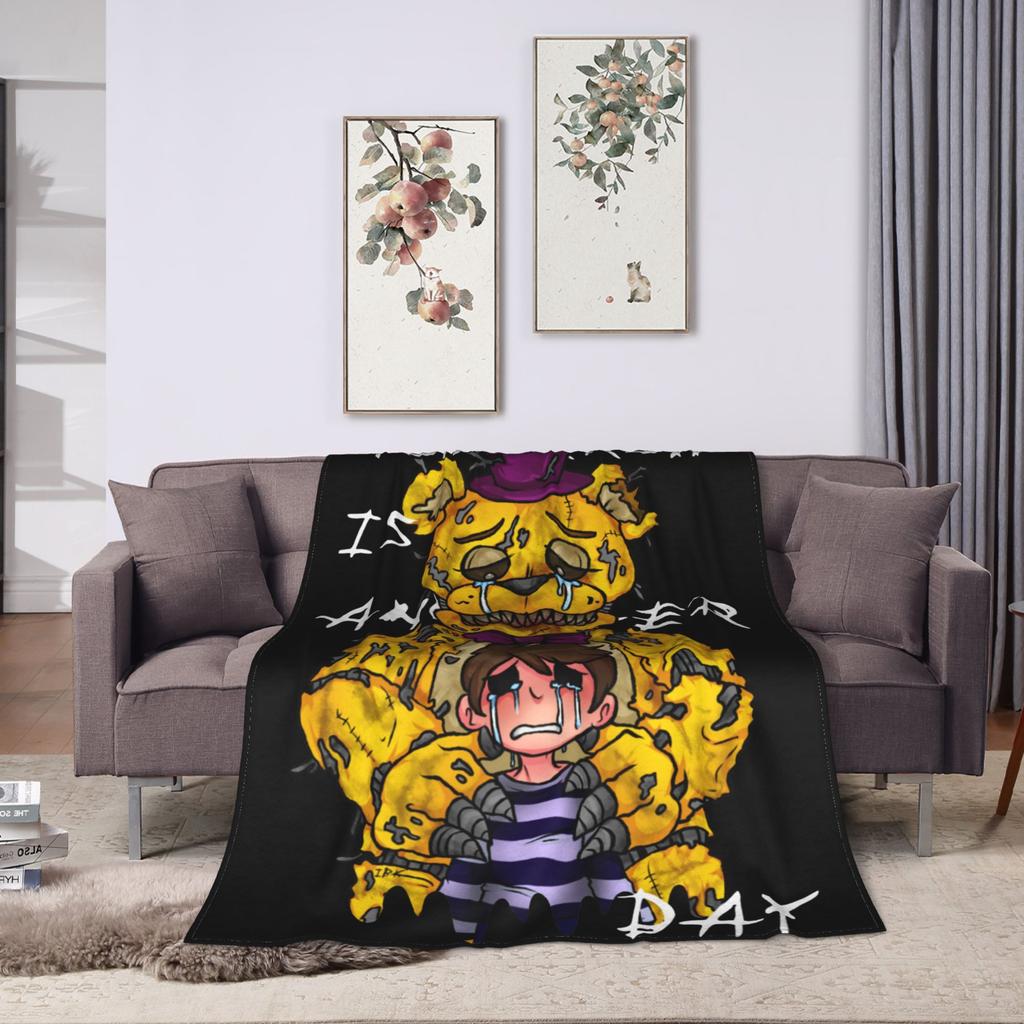 FNAF В Фредди Пледы Велюровые Зимние Портативные Легкие Тонкие Пледы для Дивана Офиса Покрывала