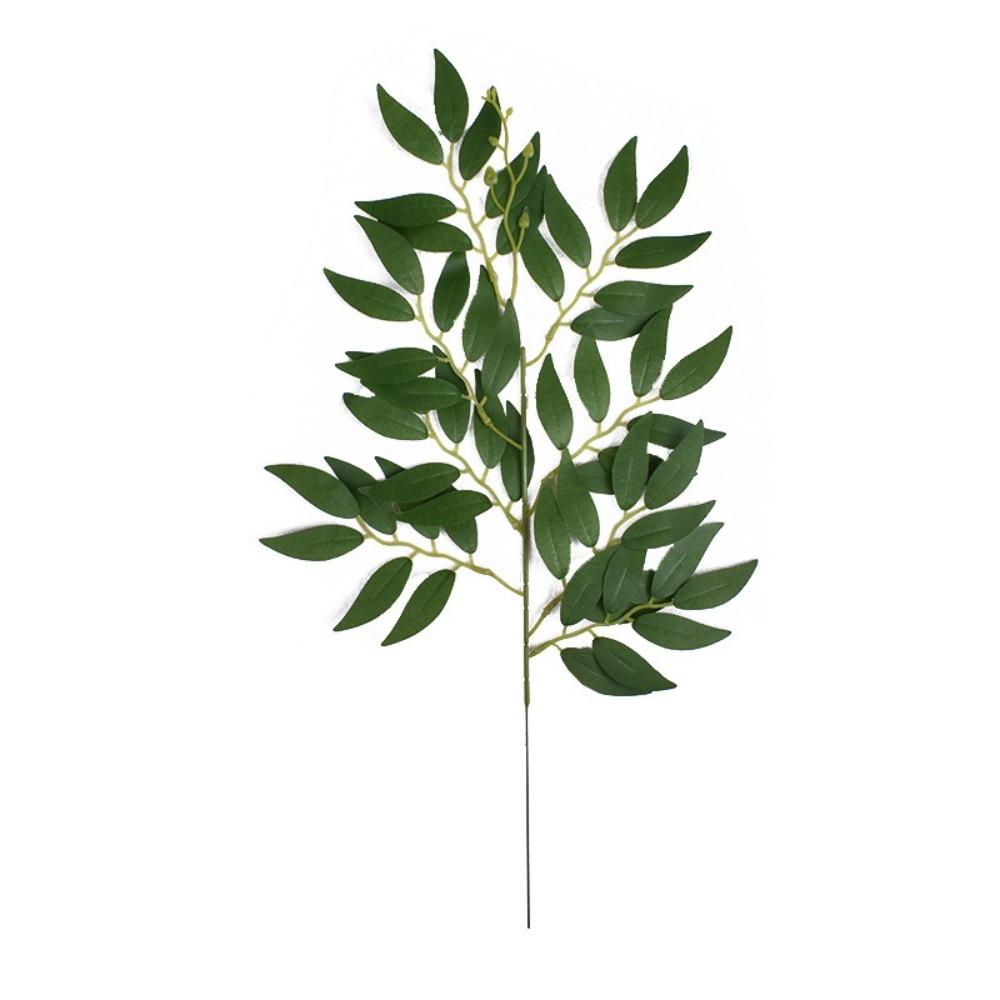 Real Touch 50cm Artificial Eucalyptus Leaf Plastic Fake Flowers Willow Leaf Green Grass Wedding