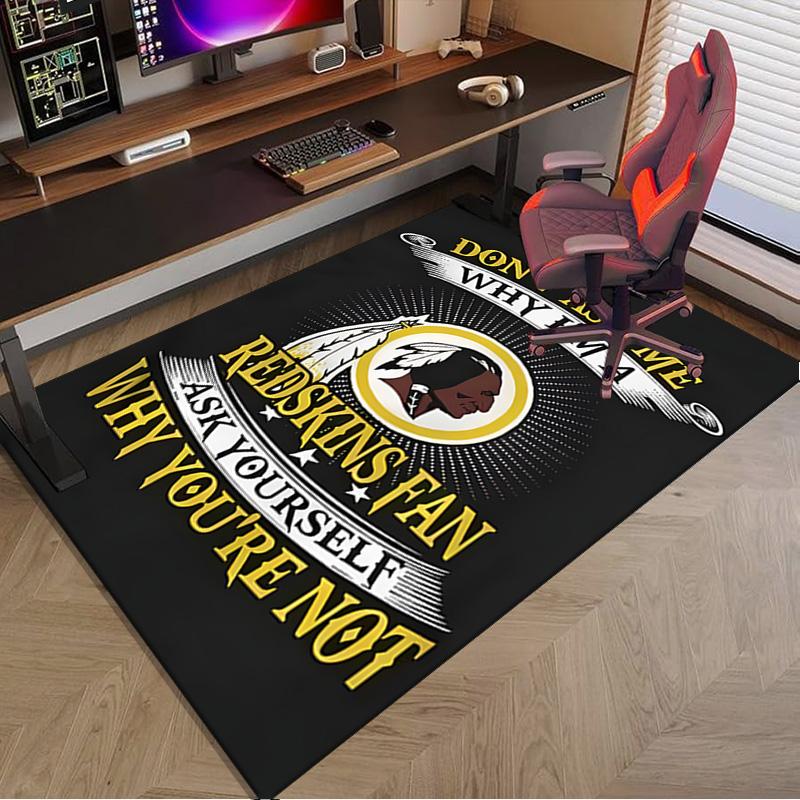 Washington Redskins Area Rug for Office, Chair Rug, Decorative Carpet Livingroom Mat, Large Size Fan gifts Christmas gifts
