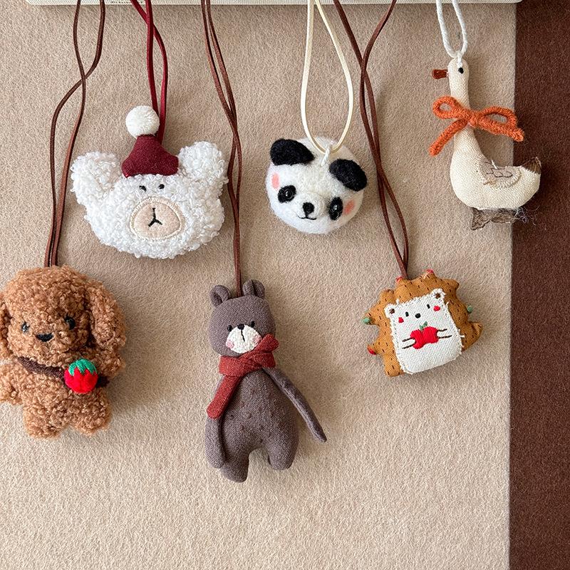 Хлопковый гусиный бант, вязаное шерстяное ожерелье, корейская милая простая цепочка для свитера, универсальное милое ожерелье для通勤