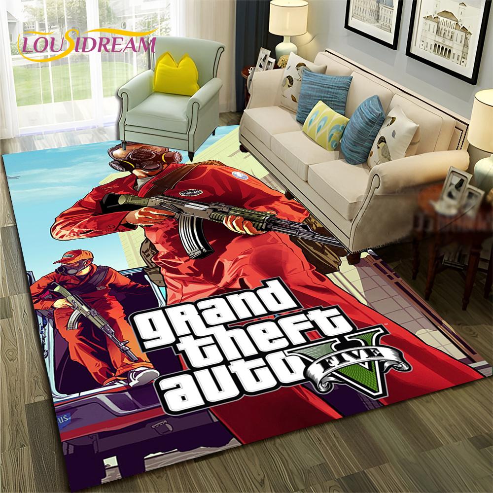 GTA 3D Игры Grand Theft Auto Ковер для геймера для дома, гостиной, спальни, дивана, придверный коврик, декор, детский ковер, нескользящий коврик для пола
