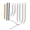 124 RC Tie Rod Kit CNC Aluminum Alloy High Clearance Pull Rod Linkage Arm End Connector Silver