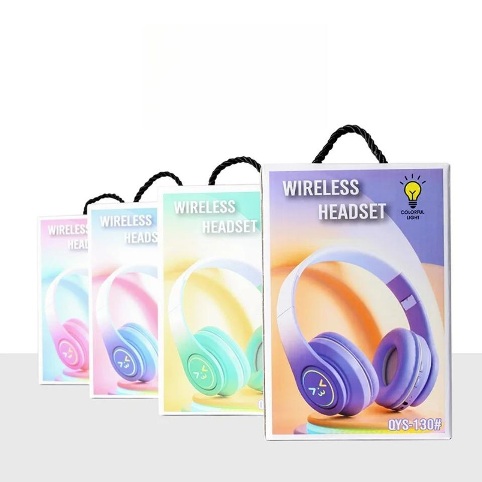 Xiaomi Original SONY Wireless Bluetooth Headphones for Computer RGB Glowing Smiley Face Noise Reduction Gaming Headset Gamer Bass Sport