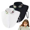 Color Embroidered Fake Shirt Collar Detachable False Collar  Button Shirt Clothing