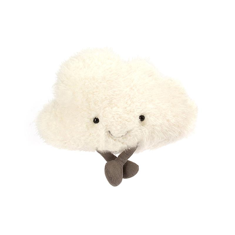 JELLYCAT Fun Items Series jellycat character happy white cloud soothing white doll plush doll 22cm high