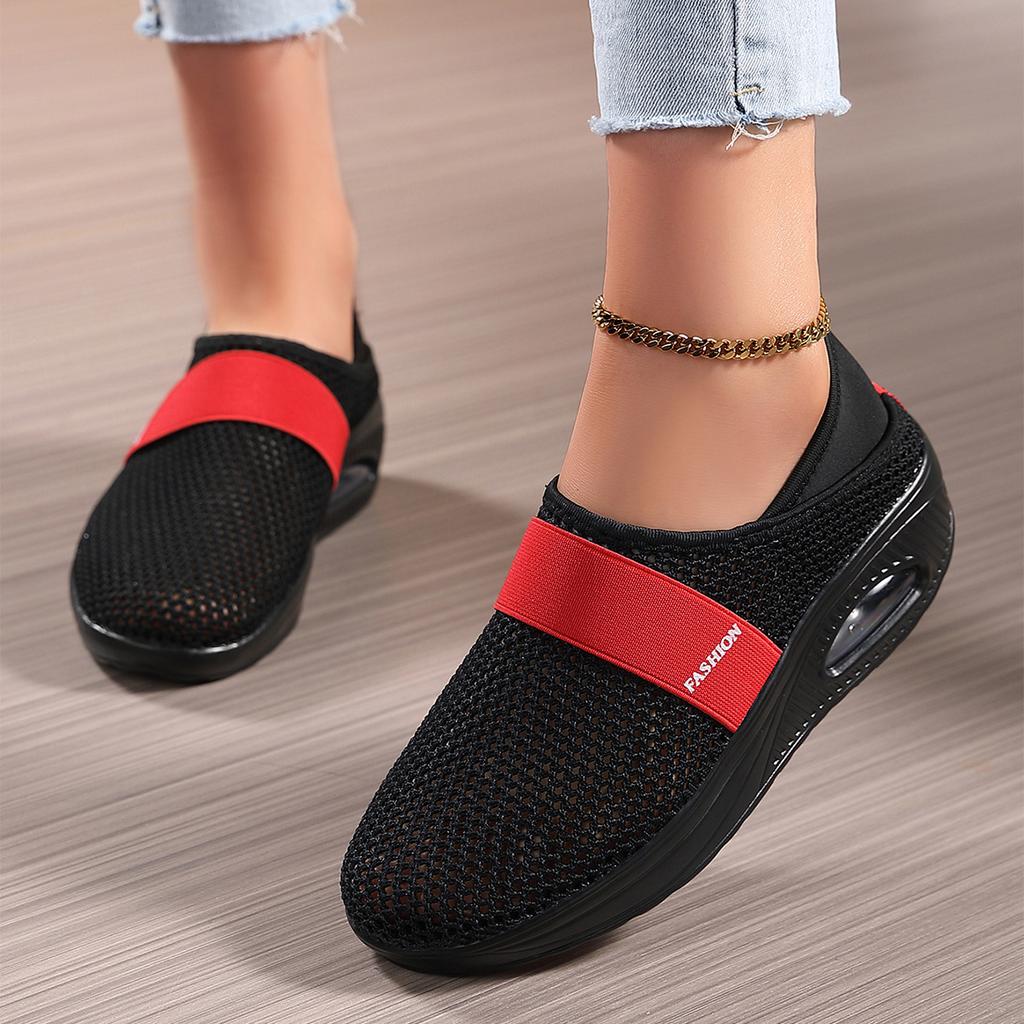 New Spring Women's Shoes Mesh Casual Shoes Foot Cover Breathable Lazy Shoes Single Shoes Fly Woven Large Size