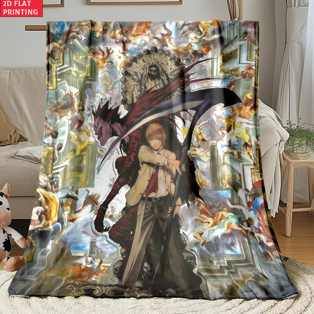 Anime Yagami with Chains Print thin Flannel Blanket for Living Room,Sofas Blankets,Lunch Break,blankets fluffy blanket