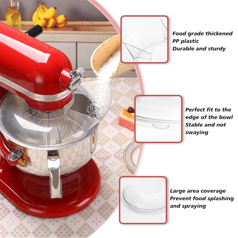 Защитная насадка для смешивания для Kitchenaid 5,5 Quart, 6, 7, 8 Qt, с чашей из нержавеющей стали, для стационарных миксеров с подъемной головкой, защита от разбрызгивания JAS