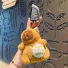 Adorable Plush Capybara Keychain For Graduates With Cute Doctor Outfit In Pink