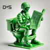 Статуэтка зеленого солдата в туалете, читающего газету, писающего человека, статуэтка из смолы, скульптура, модель, игрушка, украшение для домашнего офиса, рабочего стола, орнамент