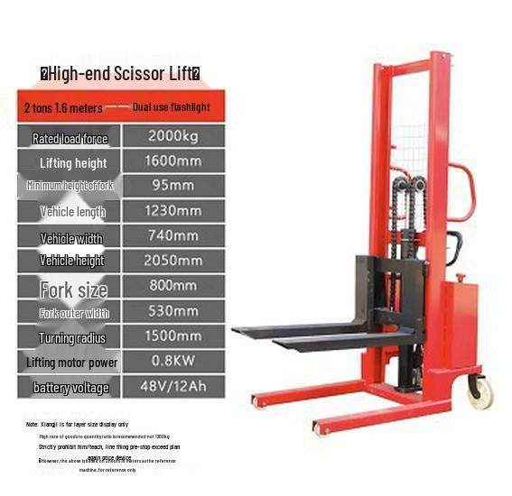 Manual Hydraulic Forklift Stacker: 1, 2, 3 Ton Capacity, Full/Semi-Electric, Hand Push