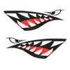 2PC Kayak Sticker Waterproof Shark Teeth Mouth Stickers Decal Canoe Dinghy Marine Boat Car Truck 3