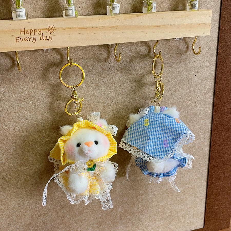 Креативные мультяшные плюшевые подвески-одевалки с мишками, брелоки-котята, мягкие мягкие куклы, милые фигурки пары мишек
