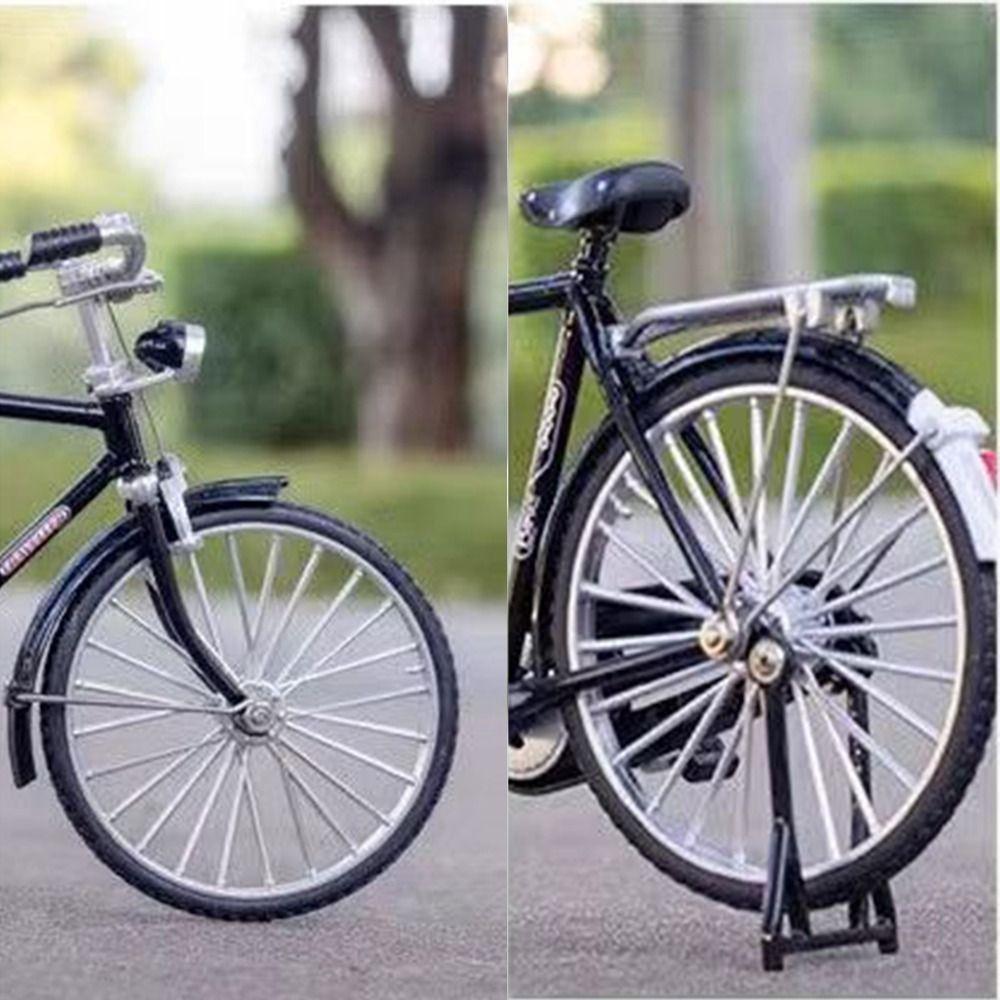 DIY Assembly Bicycle Model Toys Retro Mini 28 Big Bar Bicycle Simulation Bike Model Kit Collection