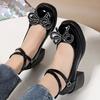 Fashion 2025 Ladies Shoes Buckle Strap Women's High Heels Fashion Shallow Office and Career New Butterfly-knot Plus Size Mary Jane Shoes