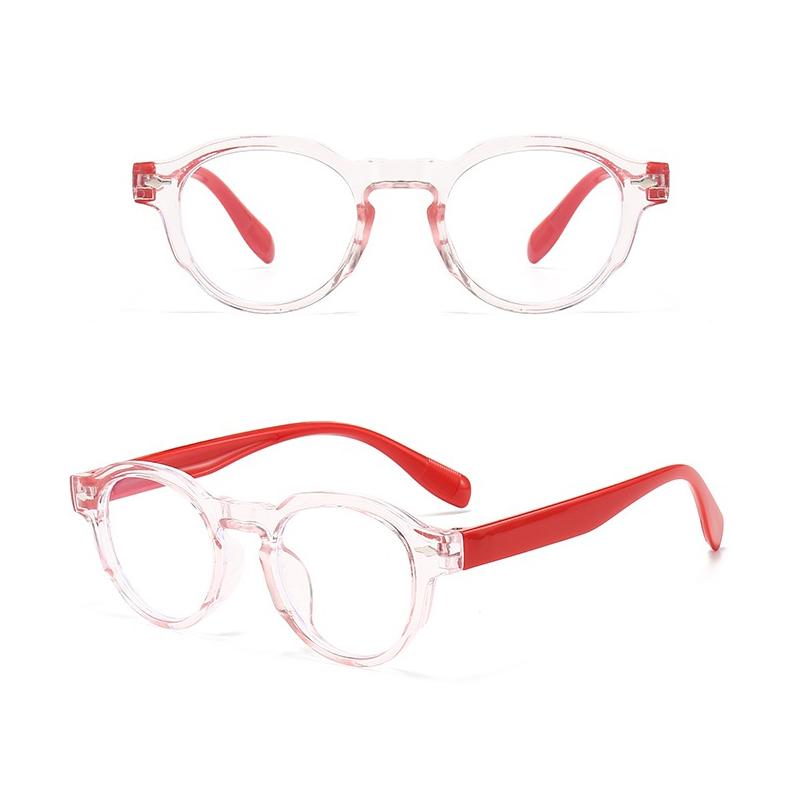 Cute Round Anti Blue Light Glasses Classic Rivet Decor Boys Girls Radiation Protection Kids Reading Eyewear