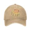 Capybara with daisy flowers Sun Baseball Cap  yk Cute UnisexTeens Washed Hats Breathable Custom DIY Baseball Caps Gift Idea