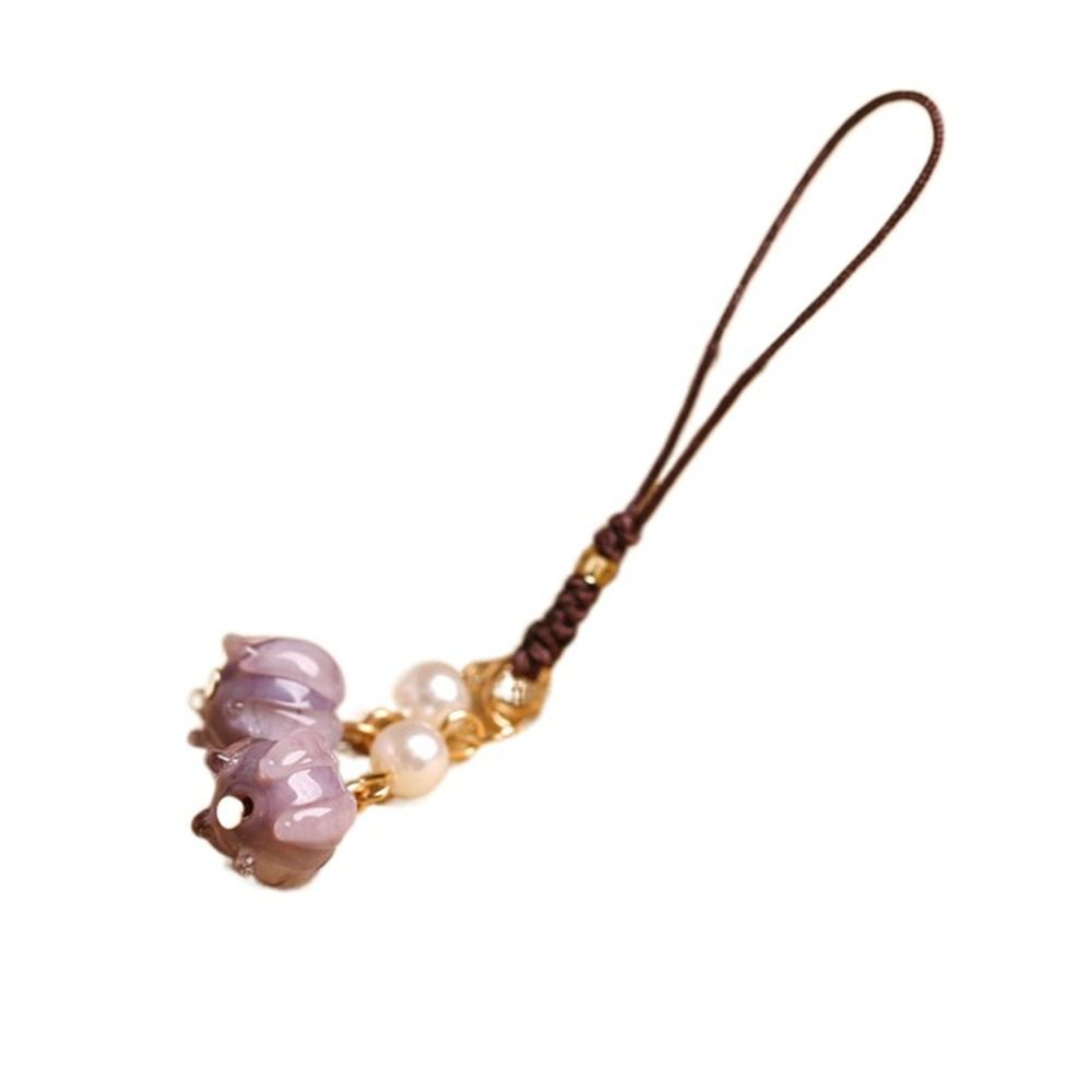 Jewelry Accessories Phone Strap Anti-lost Lanyard Mobile Phone Keychain Orchid Flower Phone Chains