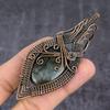 Labradorite Handmade Copper Wire Wrap Jewelry Pendant 3.55" c2F39